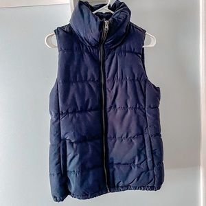 Navy blue puffer vest